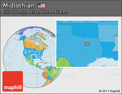 Political Location Map of Midlothian