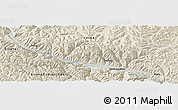 Shaded Relief Panoramic Map of the area around 32° 36' 26" N, 97° 49' 29" E