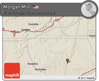 Shaded Relief 3D Map of Morgan Mill
