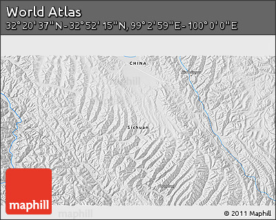 Physical 3D Map of the Area around 32° 36' 26" N, 99° 31' 30" E