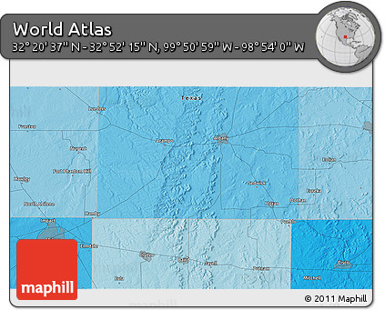 Political 3D Map of the Area around 32° 36' 26" N, 99° 22' 30" W