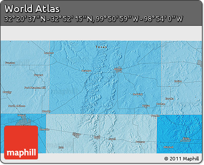 Political 3D Map of the Area around 32° 36' 26" N, 99° 22' 30" W
