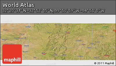 Satellite Panoramic Map of the Area around 32° 36' 26" N, 99° 22' 30" W