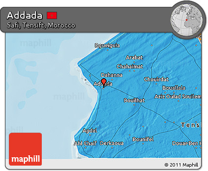 Political 3D Map of Addada