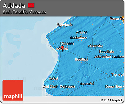 Political 3D Map of Addada