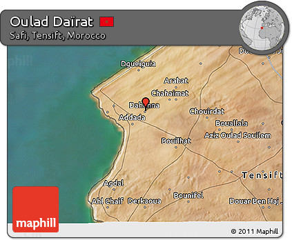 Satellite 3D Map of Oulad Daïrat
