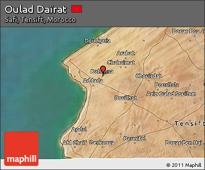Satellite 3D Map of Oulad Daïrat