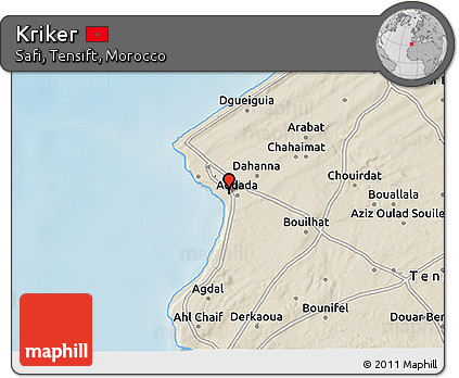 Shaded Relief 3D Map of Kriker