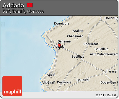 Shaded Relief 3D Map of Addada