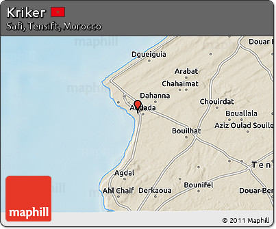 Shaded Relief 3D Map of Kriker