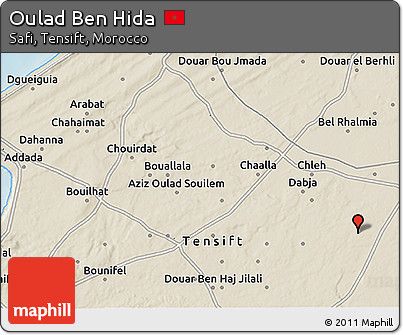 Shaded Relief 3D Map of Oulad Ben Hida