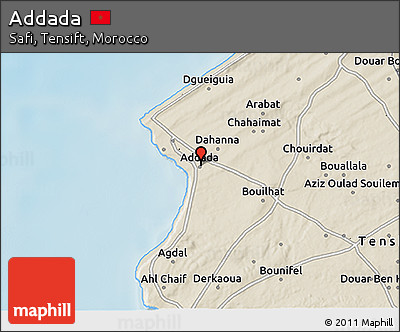 Shaded Relief 3D Map of Addada