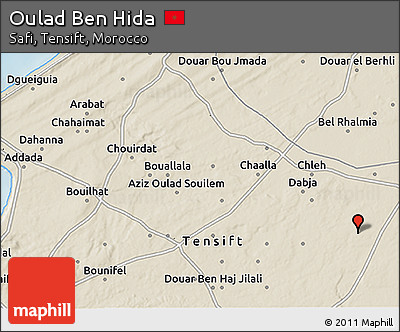 Shaded Relief 3D Map of Oulad Ben Hida