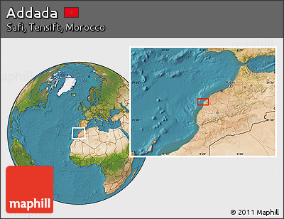 Satellite Location Map of Addada