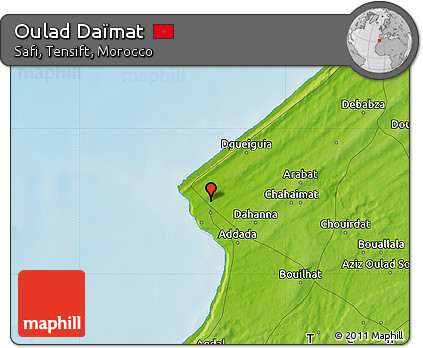 Physical Map of Oulad Daïmat