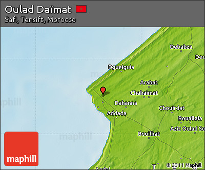 Physical Map of Oulad Daïmat