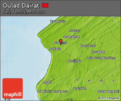 Physical Map of Oulad Daïrat