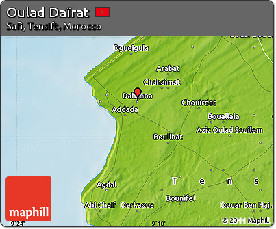 Physical Map of Oulad Daïrat