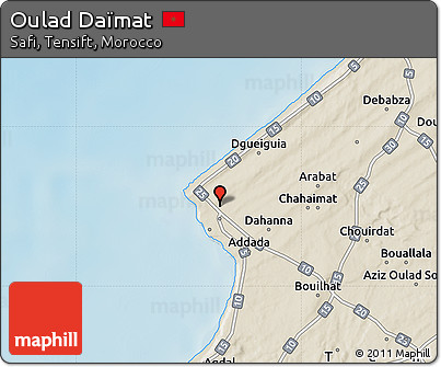 Shaded Relief Map of Oulad Daïmat