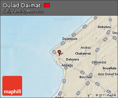 Shaded Relief Map of Oulad Daïmat
