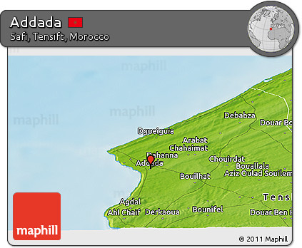 Physical Panoramic Map of Addada