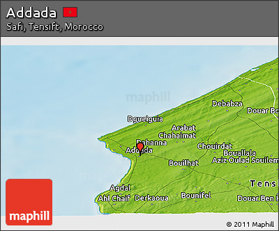 Physical Panoramic Map of Addada
