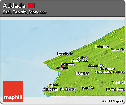 Physical Panoramic Map of Addada