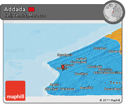 Political Panoramic Map of Addada