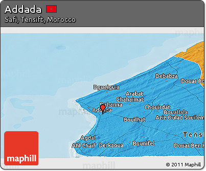 Political Panoramic Map of Addada