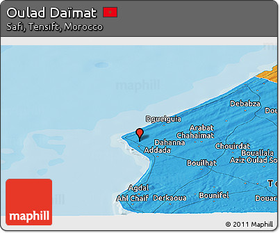 Political Panoramic Map of Oulad Daïmat
