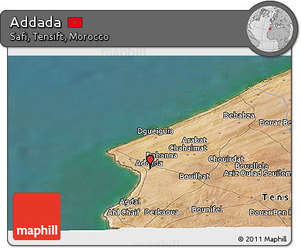 Satellite Panoramic Map of Addada