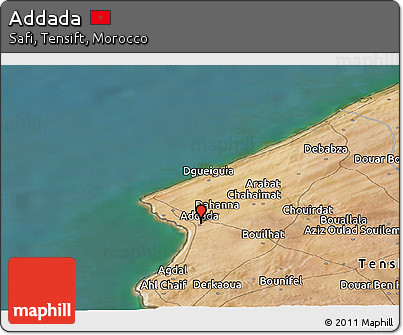 Satellite Panoramic Map of Addada