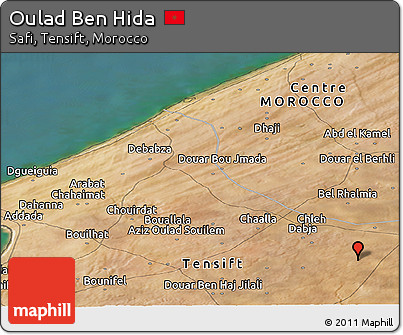 Satellite Panoramic Map of Oulad Ben Hida