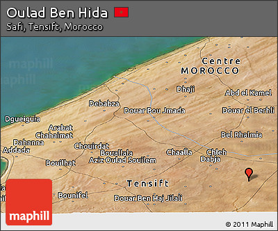 Satellite Panoramic Map of Oulad Ben Hida