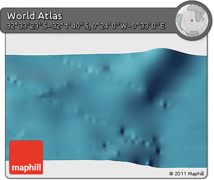 Satellite 3D Map of the Area around 32° 17' 31" S, 0° 4' 30" E