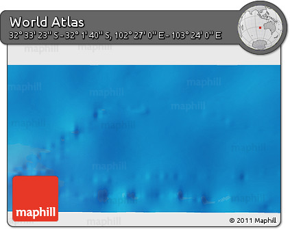 Physical 3D Map of the Area around 32° 17' 31" S, 102° 55' 30" E