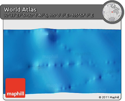 Physical 3D Map of the Area around 32° 17' 31" S, 105° 28' 29" E