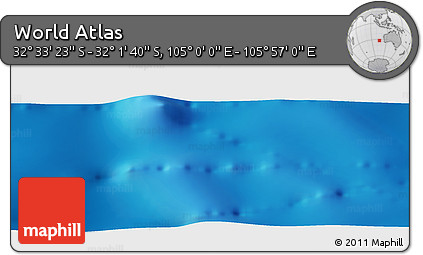 Physical Panoramic Map of the Area around 32° 17' 31" S, 105° 28' 29" E