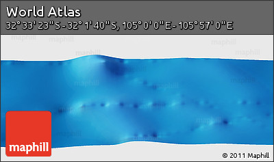 Physical Panoramic Map of the Area around 32° 17' 31" S, 105° 28' 29" E