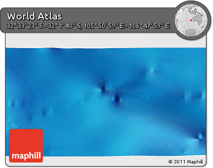 Physical 3D Map of the Area around 32° 17' 31" S, 106° 19' 29" E