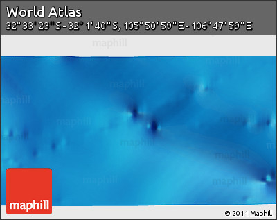 Physical 3D Map of the Area around 32° 17' 31" S, 106° 19' 29" E