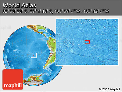 Physical Location Map of the Area around 32° 17' 31" S, 106° 10' 30" W
