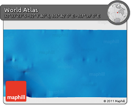 Physical 3D Map of the Area around 32° 17' 31" S, 107° 10' 30" E