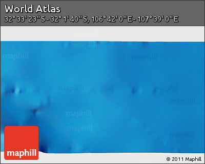 Physical 3D Map of the Area around 32° 17' 31" S, 107° 10' 30" E