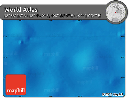 Physical Map of the Area around 32° 17' 31" S, 108° 52' 30" E