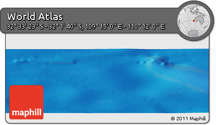 Physical Panoramic Map of the Area around 32° 17' 31" S, 109° 43' 29" E