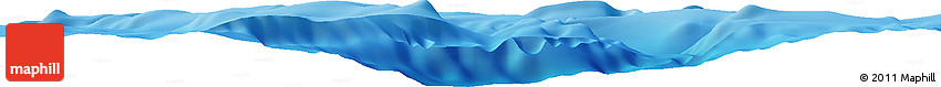 Shaded Relief Horizon Map of the Area around 32° 17' 31" S, 109° 34' 29" W