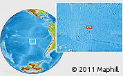 Physical Location Map of the area around 32° 17' 31" S, 109° 34' 29" W