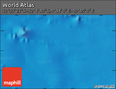 Physical Map of the Area around 32° 17' 31" S, 10° 16' 30" E
