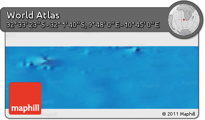 Physical Panoramic Map of the Area around 32° 17' 31" S, 10° 16' 30" E